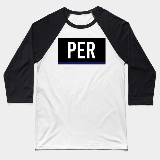 Sergio Perez Driver Tag Baseball T-Shirt by GreazyL